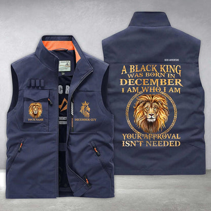 (CHECK SIZE CHART) Personalized  December Guy Multi-Pocket Vest UKHA6240306