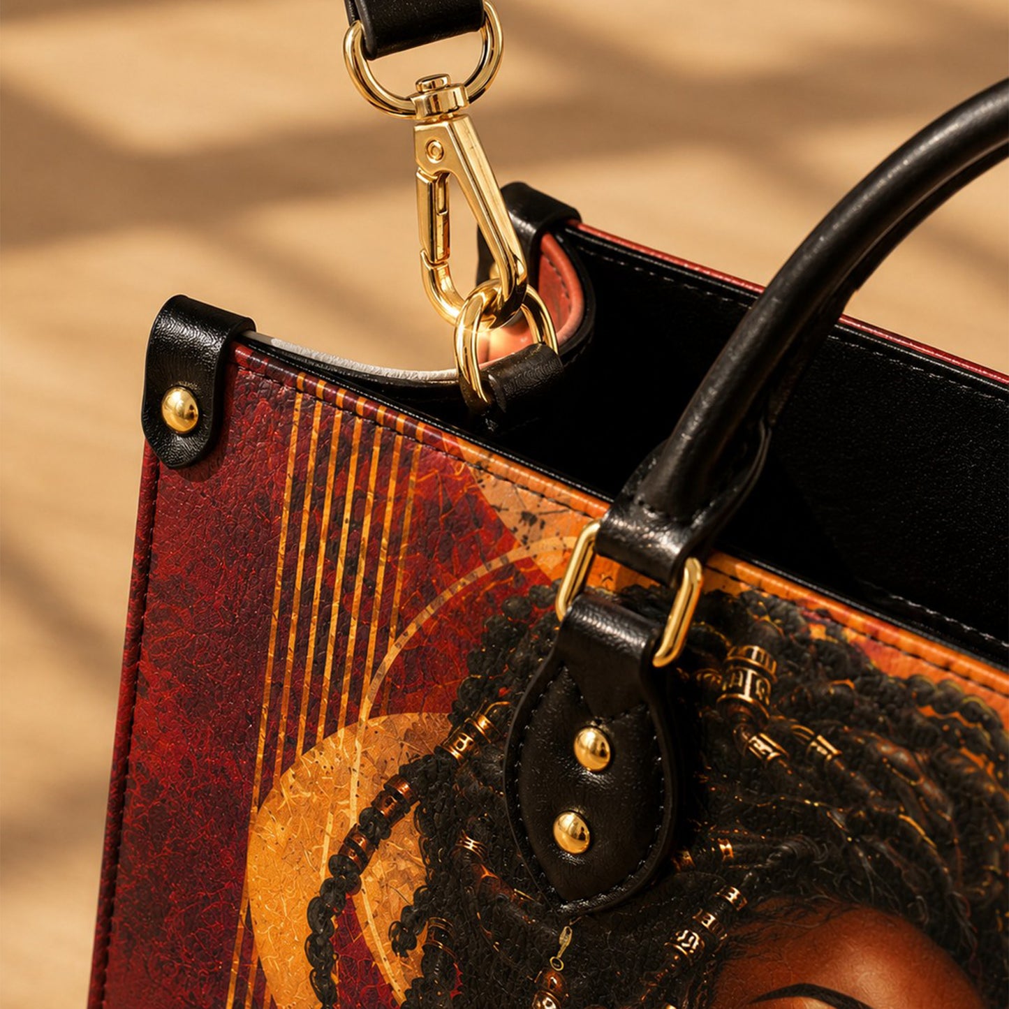 Black Women Leather PU Leather Handbag QFTD6220503