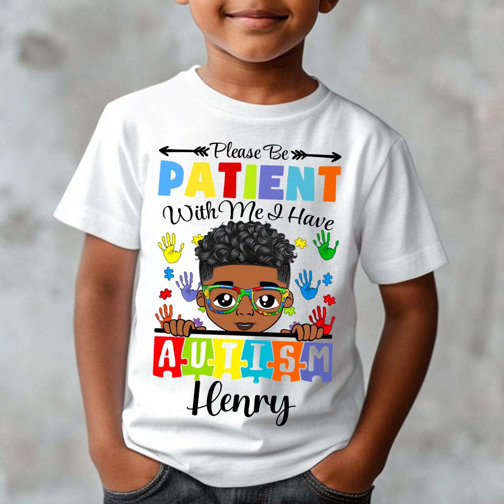 Personalized Please Be Patient I Have Autism Kid Shirt, Autistic Boys Shirt, Autism Children's, Autistic Daughter Son QFHM4310702