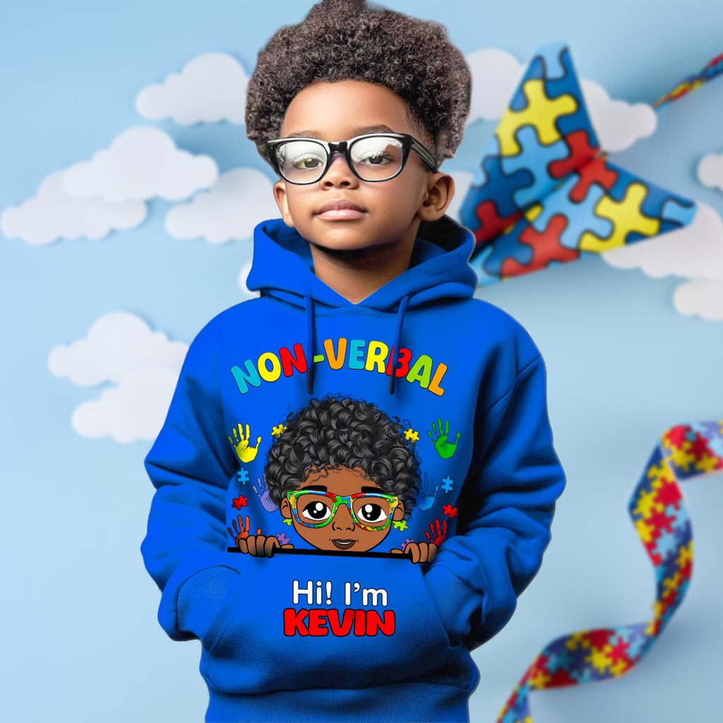 Personalized Autism Hoodie for kids, I Don't Speak Much Because I'm Brilliant And I'm Busy Thinking, Autism Awareness Gift, Gift for kids NPLT4100102