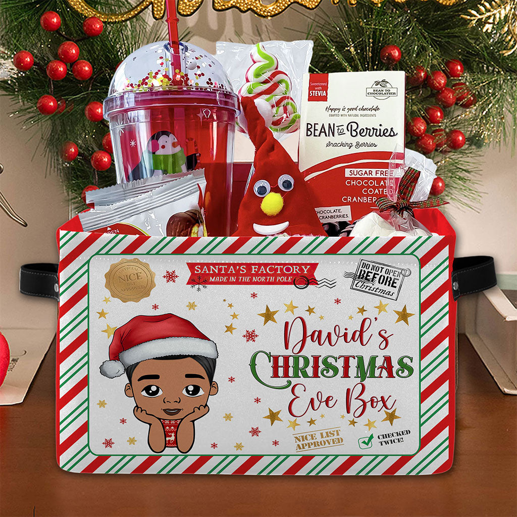 Personalised Christmas Eve Basket For Children, Christmas Basket Gift For Boys Girls QFTO4091001