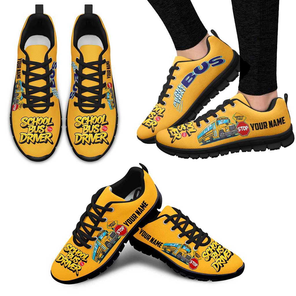Personalized School Bus Driver Sneakers UKUU4170701