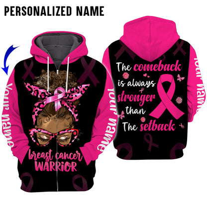 Custom Name Breast Cancer 3D All Over Printed Clothes UKAA3080801