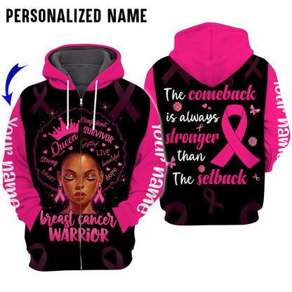 Custom Name Breast Cancer 3D All Over Printed Clothes UKAA3080801