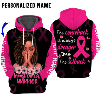 Custom Name Breast Cancer 3D All Over Printed Clothes UKAA3080801