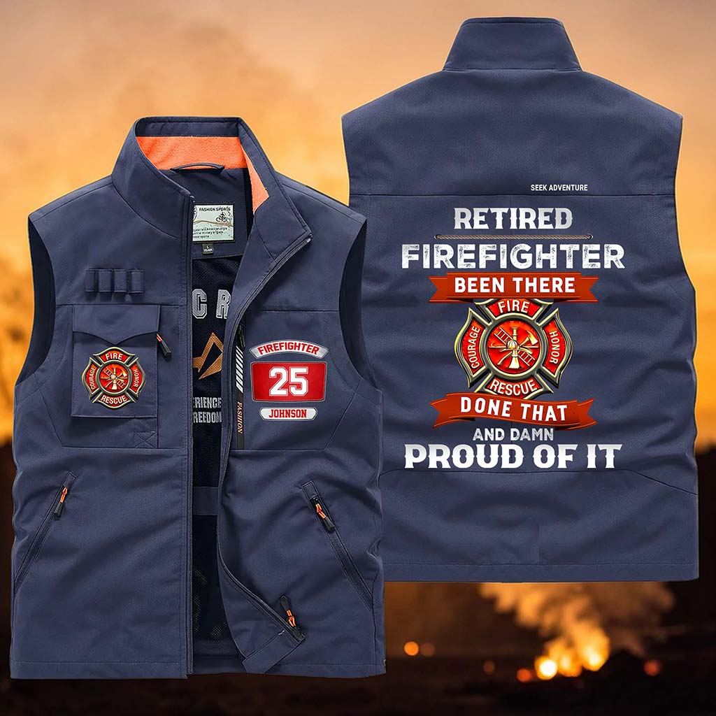 Personalized Firefighter Multi-Pocket Vest UKUU6050305