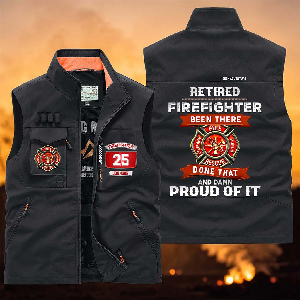Personalized Firefighter Multi-Pocket Vest UKUU6050305