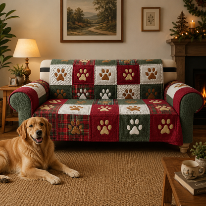 Paw Dog Quilted Sofa Cover QFTD5291002