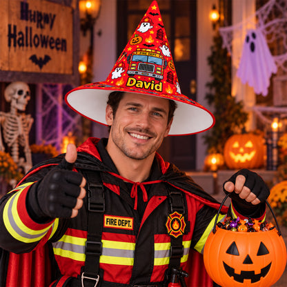 Personalized Firefighter Witch Hat UKND6040911