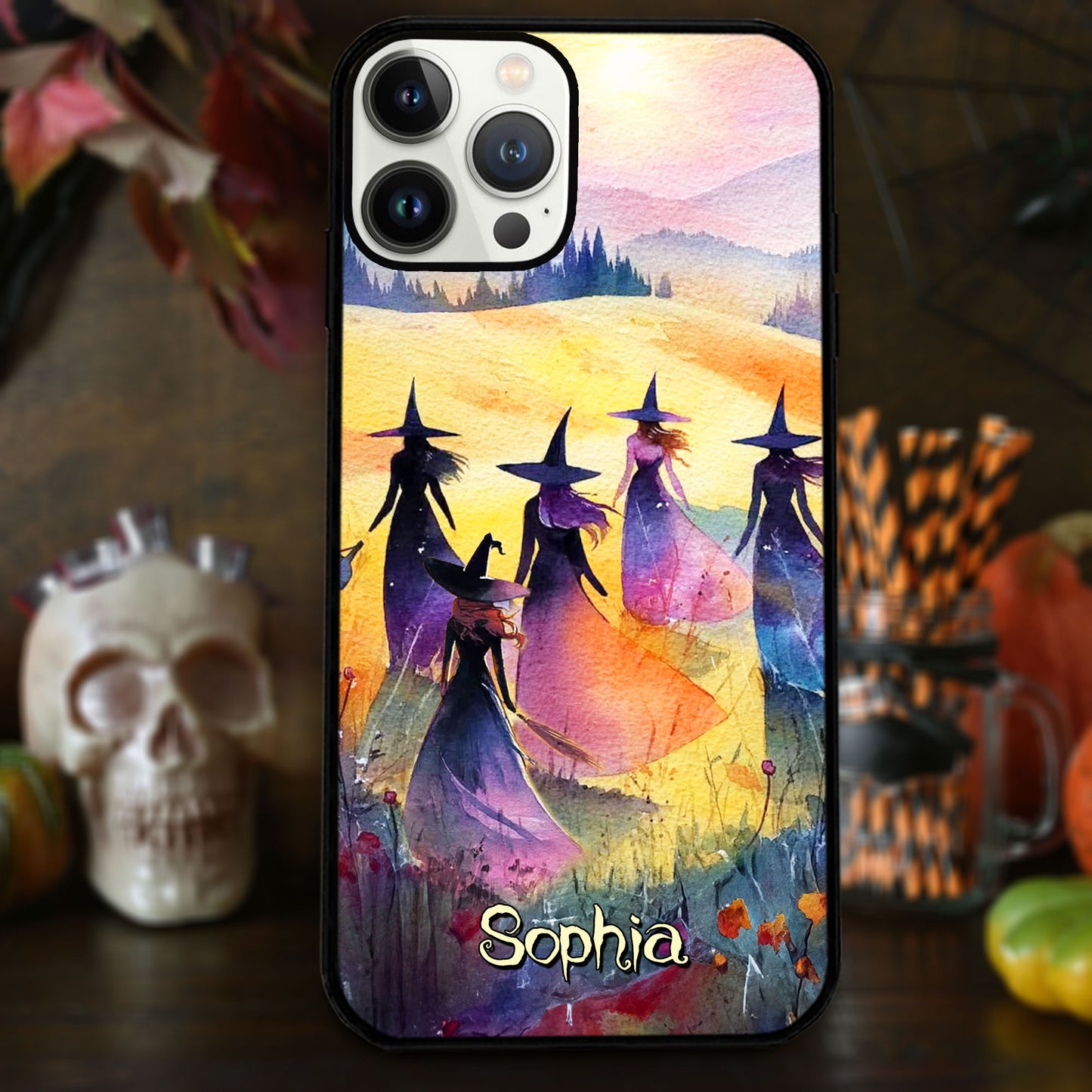 Custom Halloween Witch Art Phone Case UKHH5120902