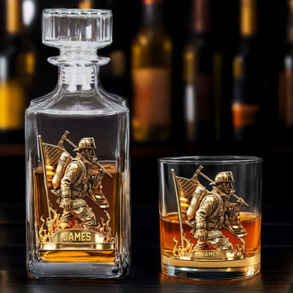 Personalized Firefighter Whiskey Glass QFND5050803