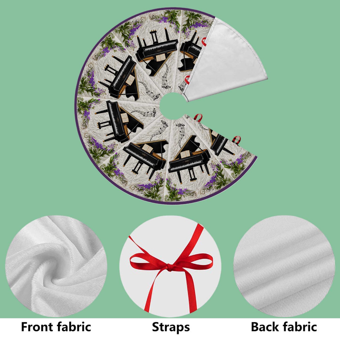 Piano Christmas Tree Skirt QFHA5291002