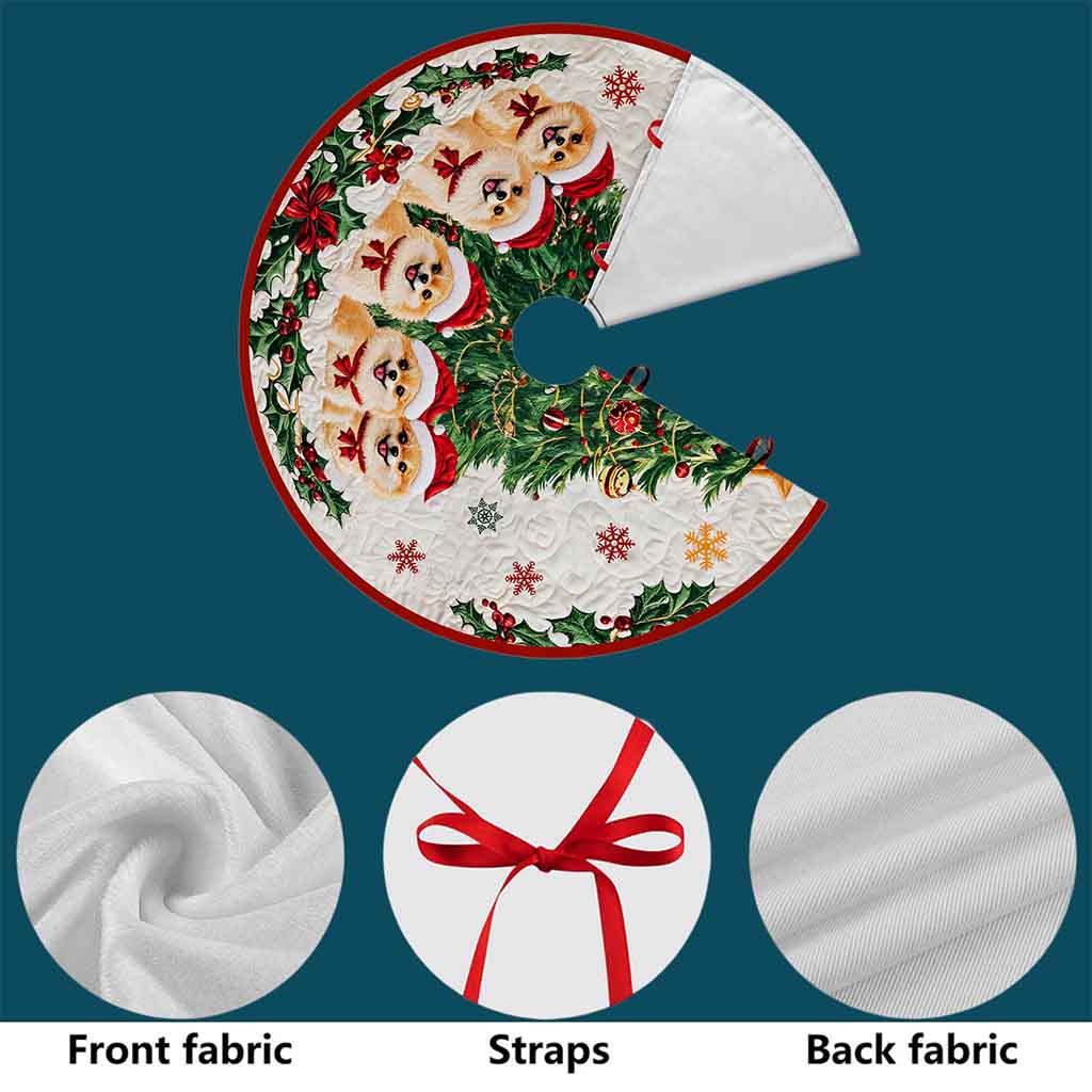 Pomeranian Christmas Tree Skirt UKND5291002