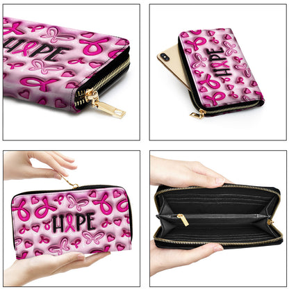 Breast Cancer Leather Handbag With Handle For Women, Breast Cancer Awareness, Breast Cancer Survivor Bags, Pink Ribbon QFNT4200603