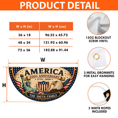 Personalized 250th Semi Circle Banner NPNT6180602