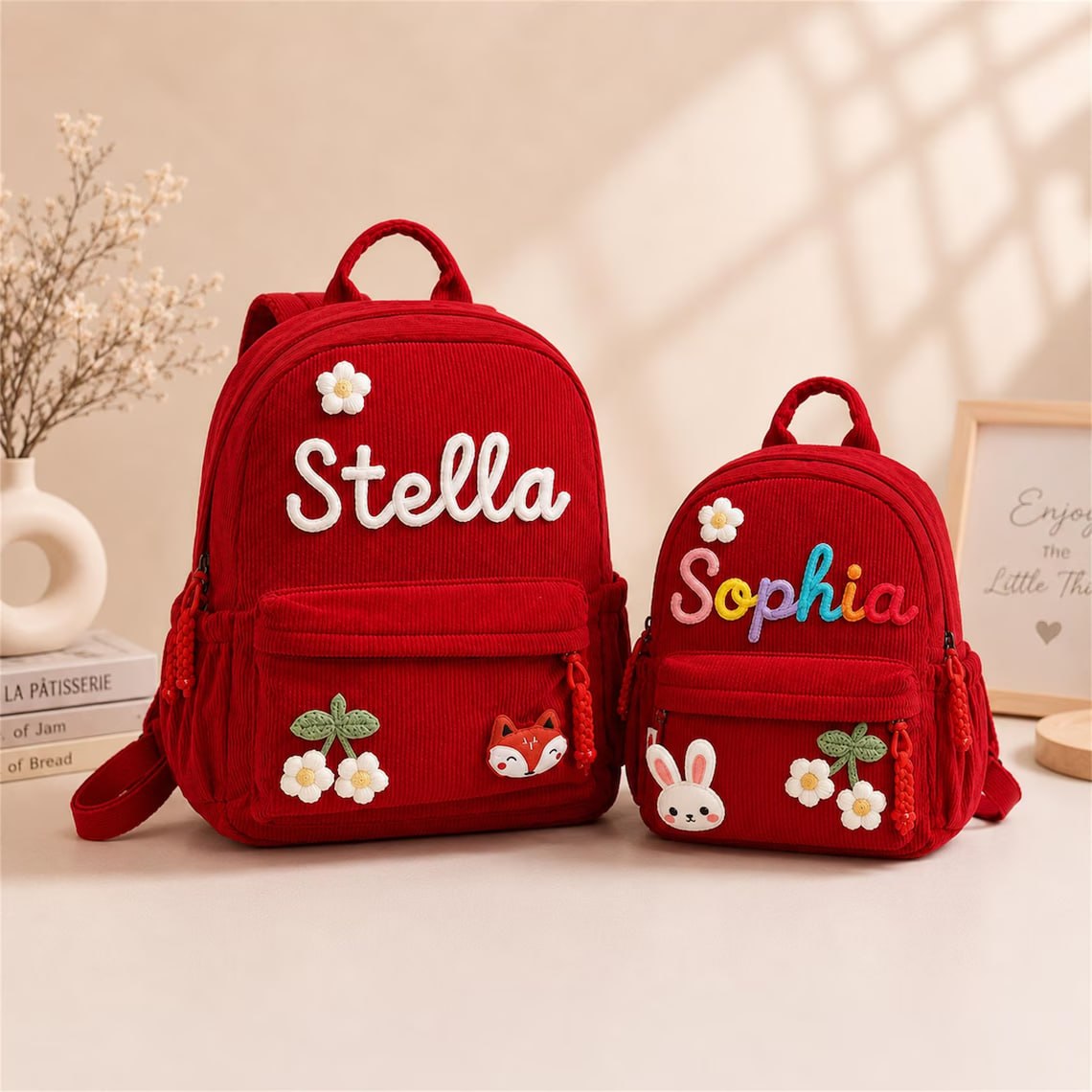 Personalized Kids Corduroy Backpack, Children's School Bag UKTD6260601