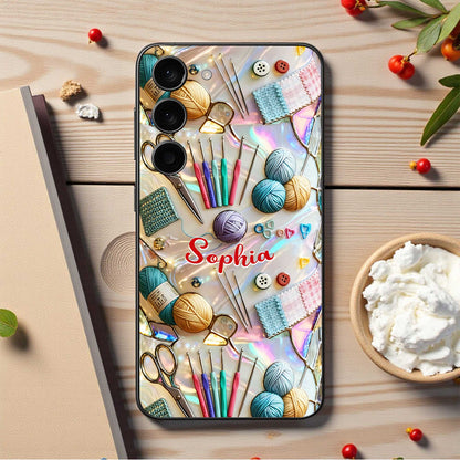 Custom Crochet Faux Stained Glass Phone Case THHH6210103