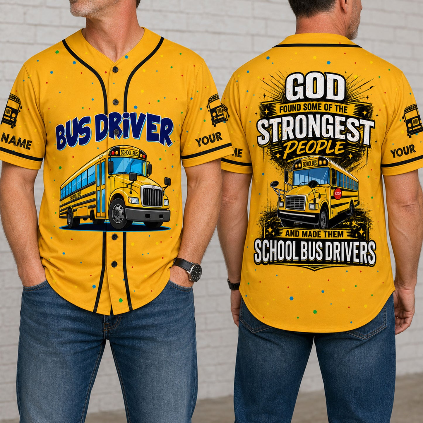 Personalized School Bus Driver Baseball Jersey UKND6300605