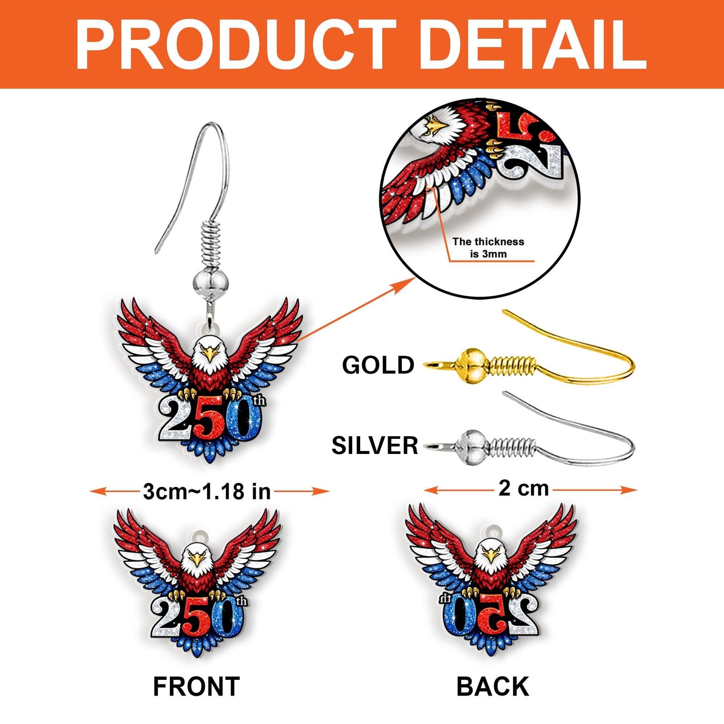 250th Anniversary Earrings NPNT6220404