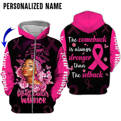 Custom Name Breast Cancer 3D All Over Printed Clothes UKAA3080801