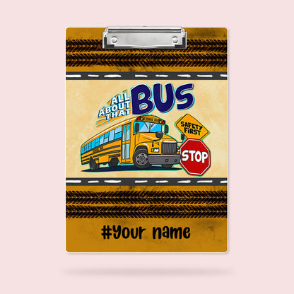 Personalize School Bus Driver Clipboard, Gift for bus drivers UKNT6280705