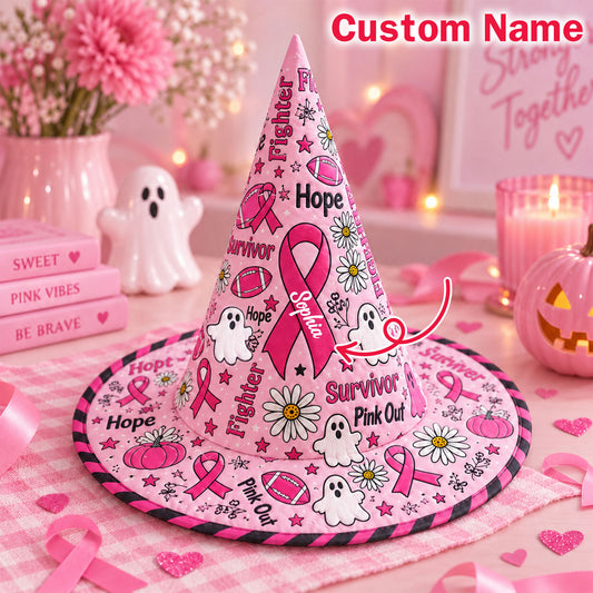 Personalized Breast Cancer Witch Hat UKND6040912