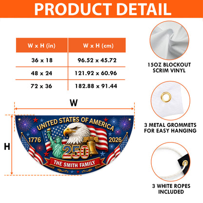 Personalized 250th Semi Circle Banner NPNT6180601