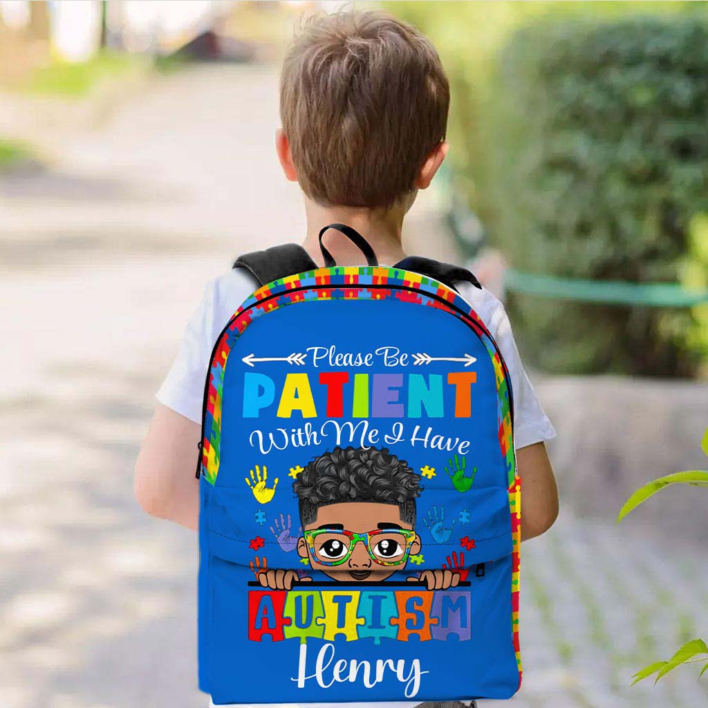 Personalized Backpack for Kids with Autism- Autism Awareness Bag - Back To School Bag for Autistic Child - Gift For Autistic Son QFHM4040703-DX