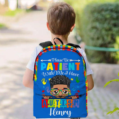 Personalized Backpack for Kids with Autism- Autism Awareness Bag - Back To School Bag for Autistic Child - Gift For Autistic Son QFHM4040703-DX
