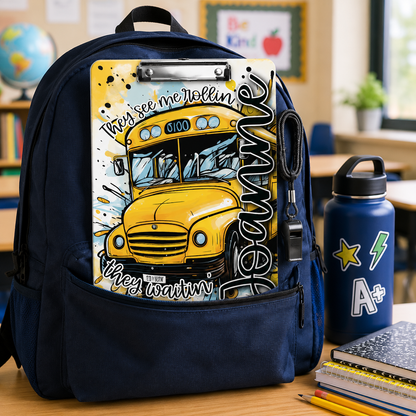 Personalize School Bus Driver Clipboard, Gift for bus drivers UKND6280710