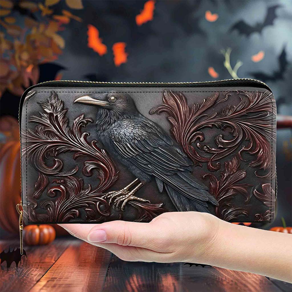 Goth Crow Pu Leather Handbag, Gothic Raven Bags QFPY5260803