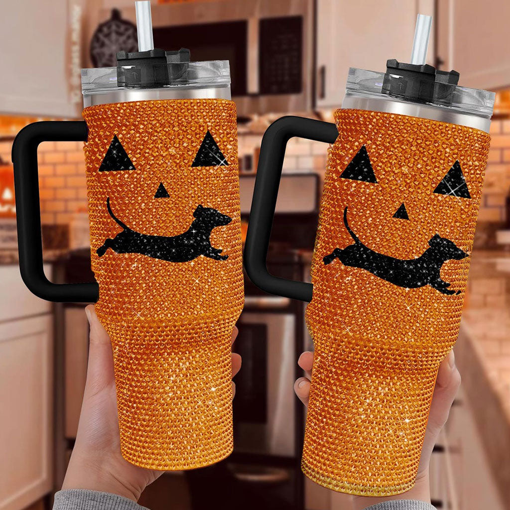 Halloween Dachshund 40 Oz Rhinestones Tumbler NPON4210801