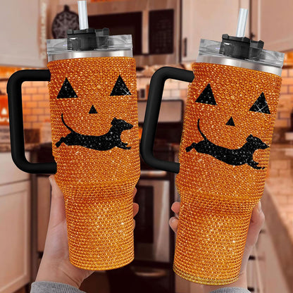Halloween Dachshund 40 Oz Rhinestones Tumbler NPON4210801