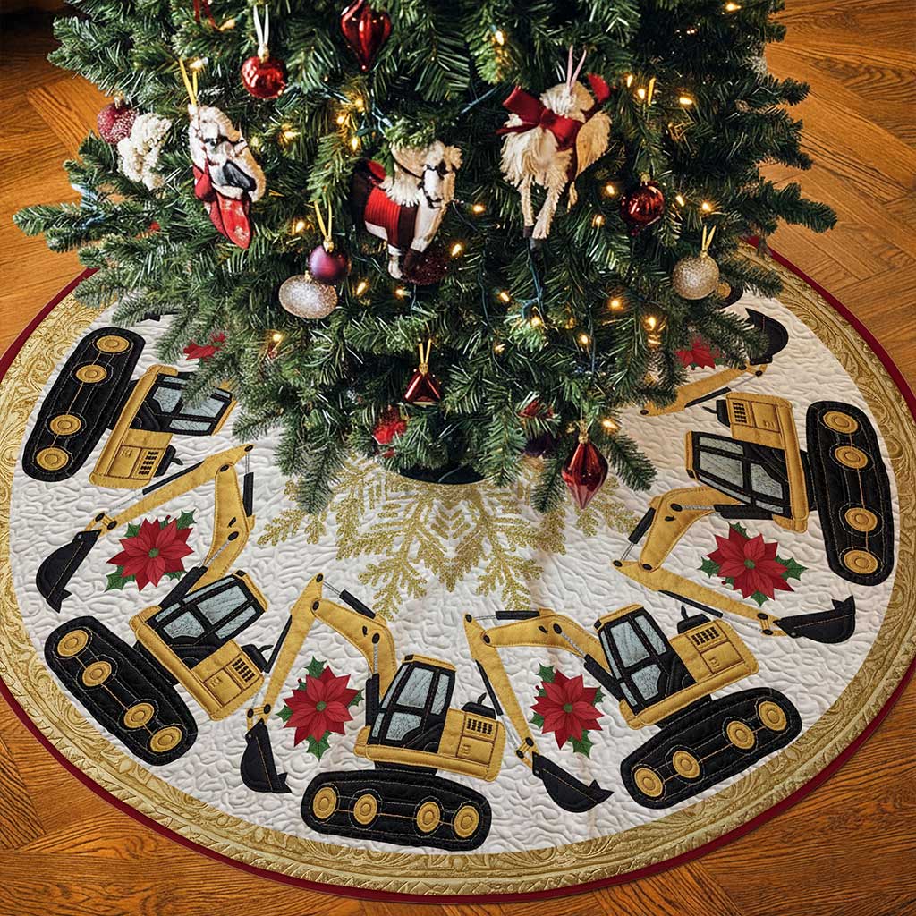 Excavator Christmas Tree Skirt NPND5231008
