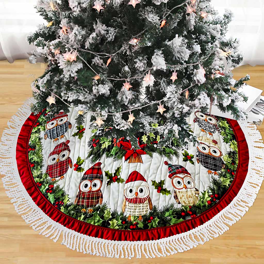Cute Owls Christmas Tree Skirt UKTD5221004