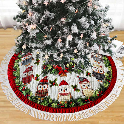 Cute Owls Christmas Tree Skirt UKTD5221004