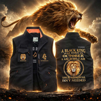 (CHECK SIZE CHART) Personalized October Guy Multi-Pocket Vest UKHA6240304