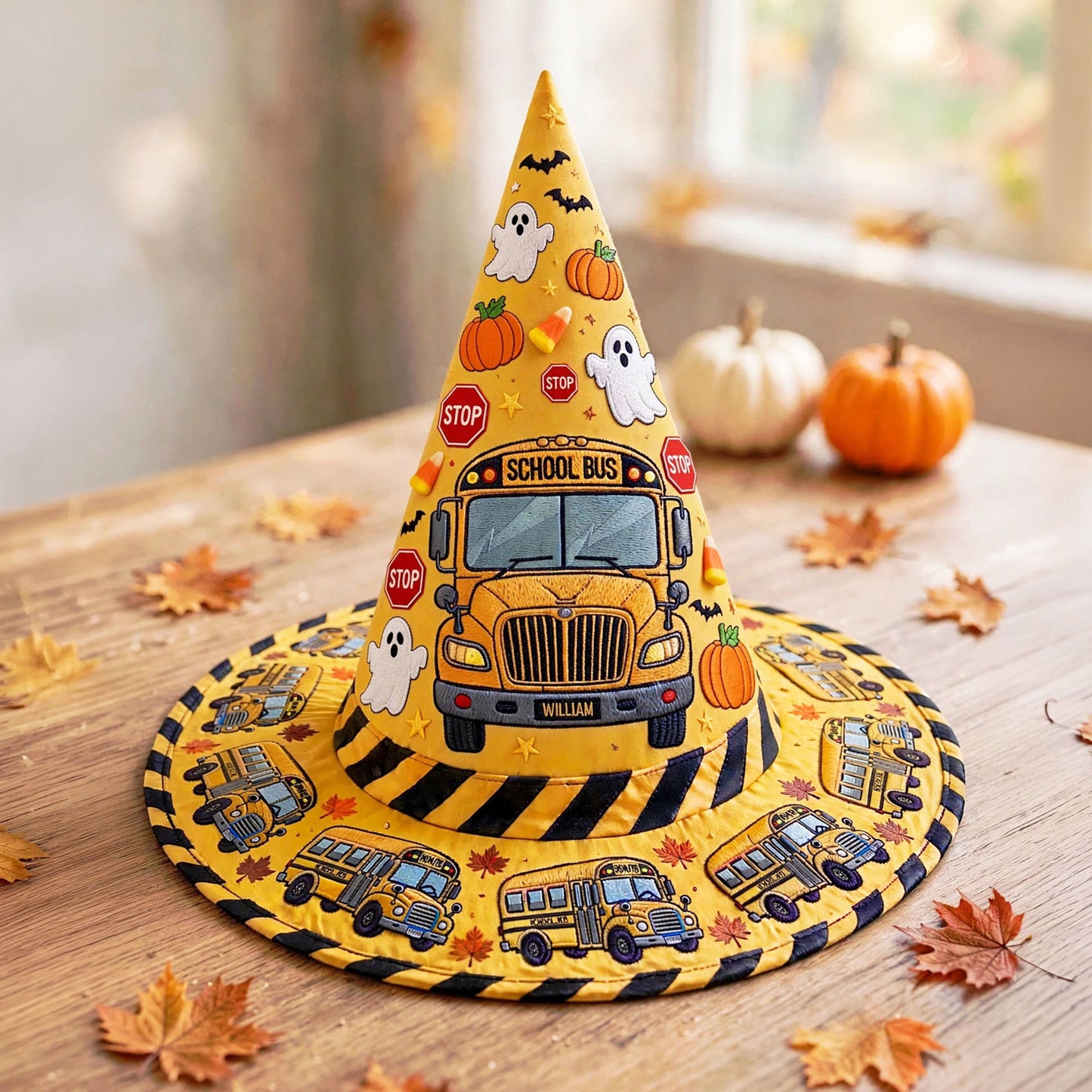 Personalized School Bus Driver Witch Hat NPND6240801