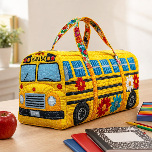 School Bus Quilted Duffle Bag QFTD6230104