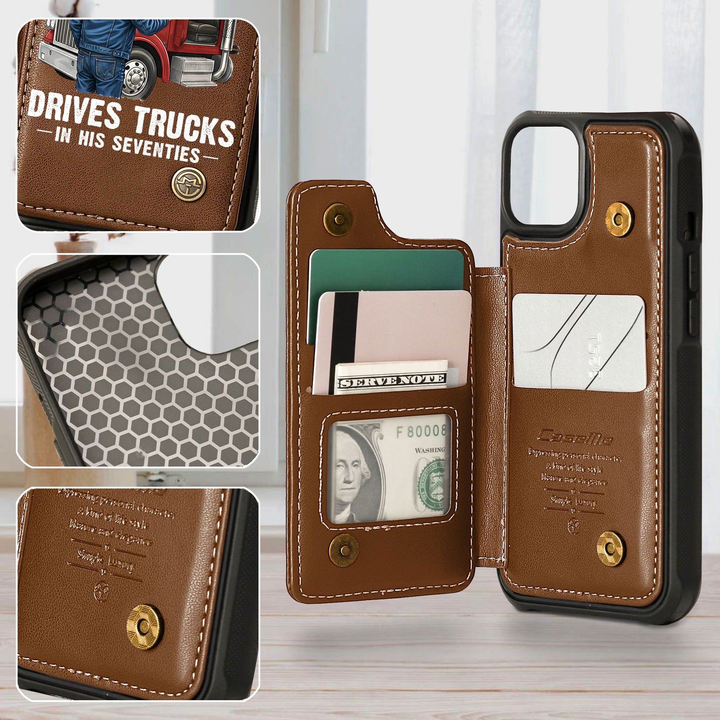 Custom Never Underestimate Drivers Trucks Flip Phone Case THHH6280204