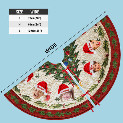 Funny Face Cutout Family - Personalized Family Tree Skirt QFHH5081003