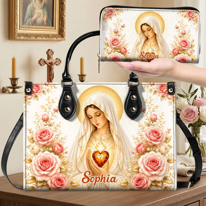 Virgin Mary And Rose Handbag And Wallet PMTD6240603