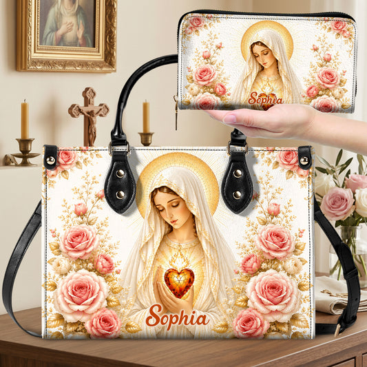Virgin Mary And Rose Handbag And Wallet PMTD6240603