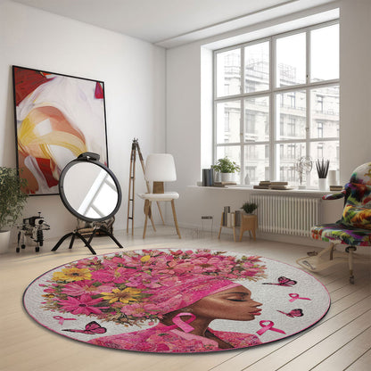 Black Girl Breast Cancer Rug THTO5151004