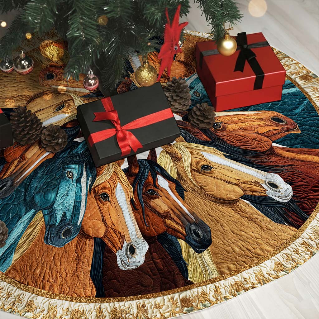 Horse Christmas Tree Skirt QFND5251002