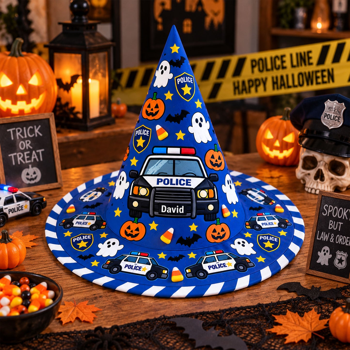 Personalized Police Witch Hat UKND6040910