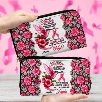 Custom Breast Cancer Awareness Leather PU Handbag UKNT5050909