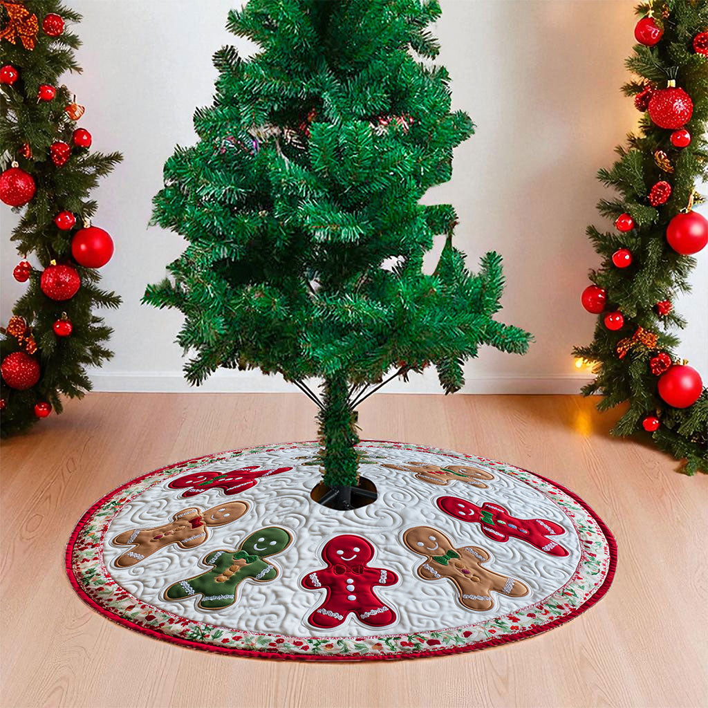 Personalized Christmas Gingerbread Tree Skirt QFTO5281003