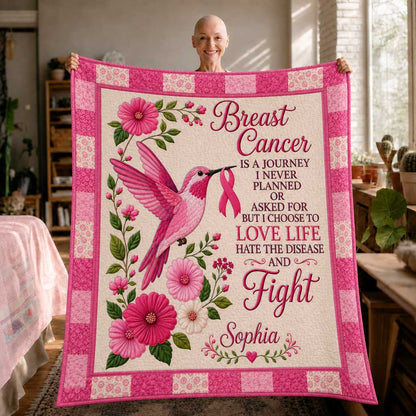 Personalized Breast Cancer Awareness Quilt Bedding Set QFTD6050802