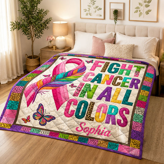 Custom Breast Cancer Quilt Blanket THND6290502